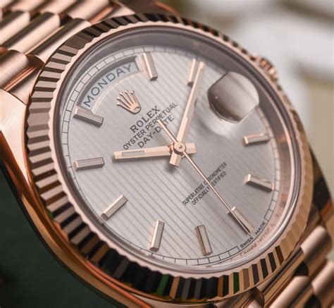 rolex day date 40 watch with new rolex 3255 movement|Rolex everose gold watch.